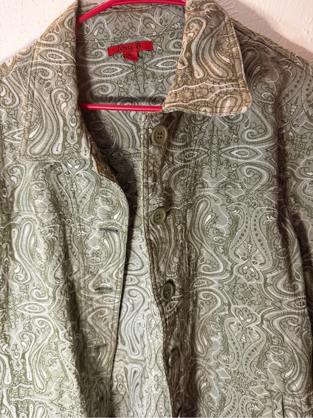 Jones New York Sage Green Paisley Blazer - Picture 5 of 7